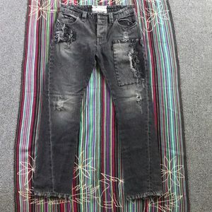 Free People Grey floral jeans